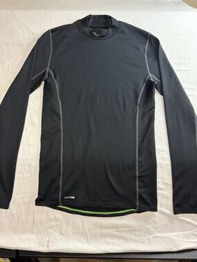 Saucony RunDry Compression Shirt Mens M Black Long Sleeve Running Base Layer